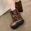 Fashion Knight Boots Small Tall Boots Women's Autumn Boots Platform Tall