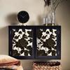 Retro Black Gold Floral Line Wallpaper Vintage Home Decoration Waterproof Contact Paper Flower Furniture Cabinet Sticker
