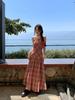 Summer Gingham Backless Spaghetti Strap Dress