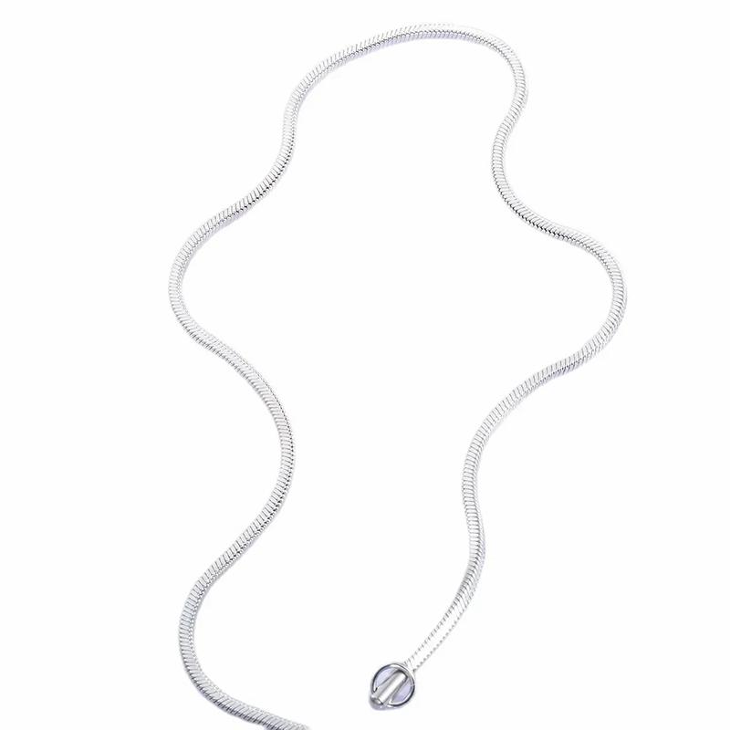 925 Sterling Ezüst Szélesség 1mm/2mm/3mm Kerek Kígyólánc Divatos 40-75cm Ezüst Nyaklánc Nőknek Férfi Ékszer Party Ajándékok