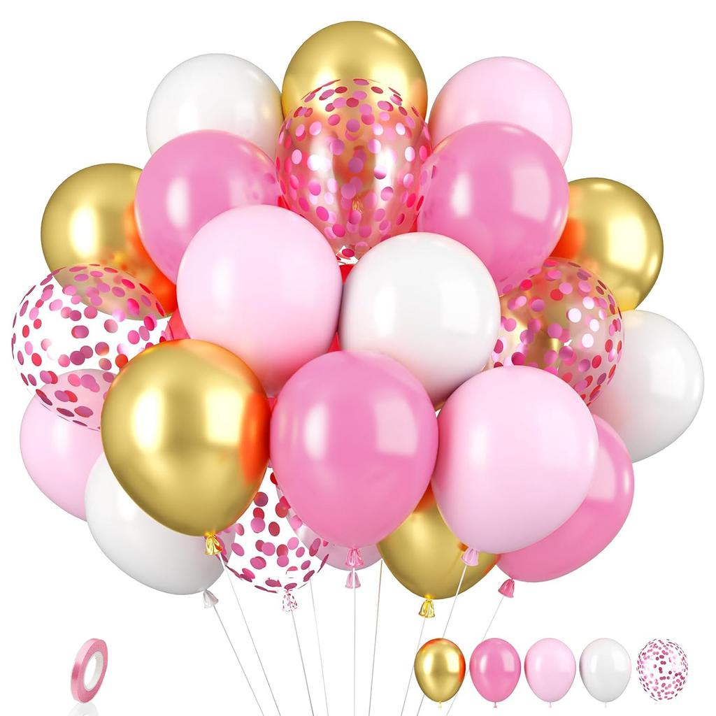 10inch-35pcs blue green purple and pink latex balloon set with confetti, suitable for weddings, birthdays, popular parties