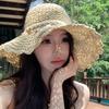 Women'S Ethnic Style Woven Straw Sun Hat Large Brim Summer Beach Shade And Sun Protection Hat For