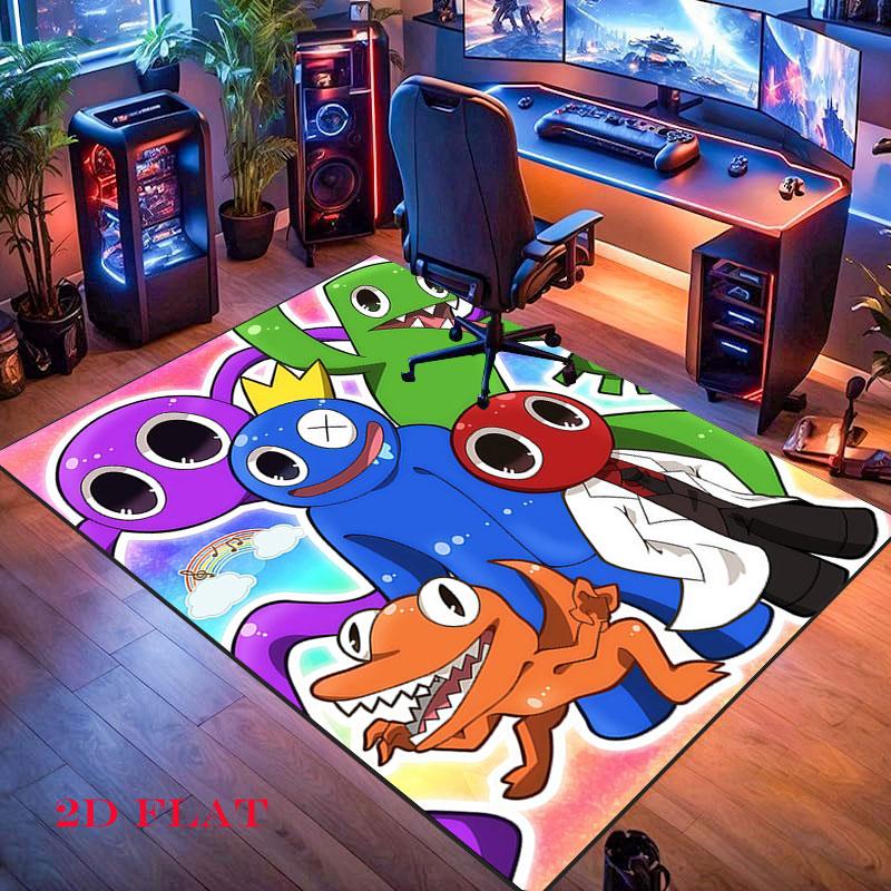 Rainbow Friends Force Carpet Rug for Living Room Bedroom Home Sofa Decoration,Kids Play Nonslip Floor Mat