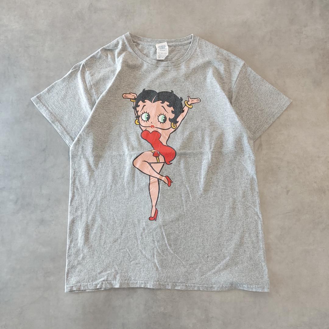 

[USED] DELTA Betty Anime T-Shirt, Vintage, Size M, Gray, 14837