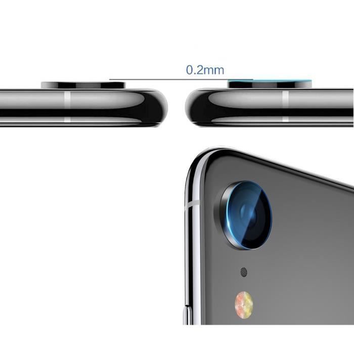 Lot de 2 Verres Trempé Protection Caméra pour Apple iPhone XR - Film Protecteur Lentille Appareil Photo Arriere