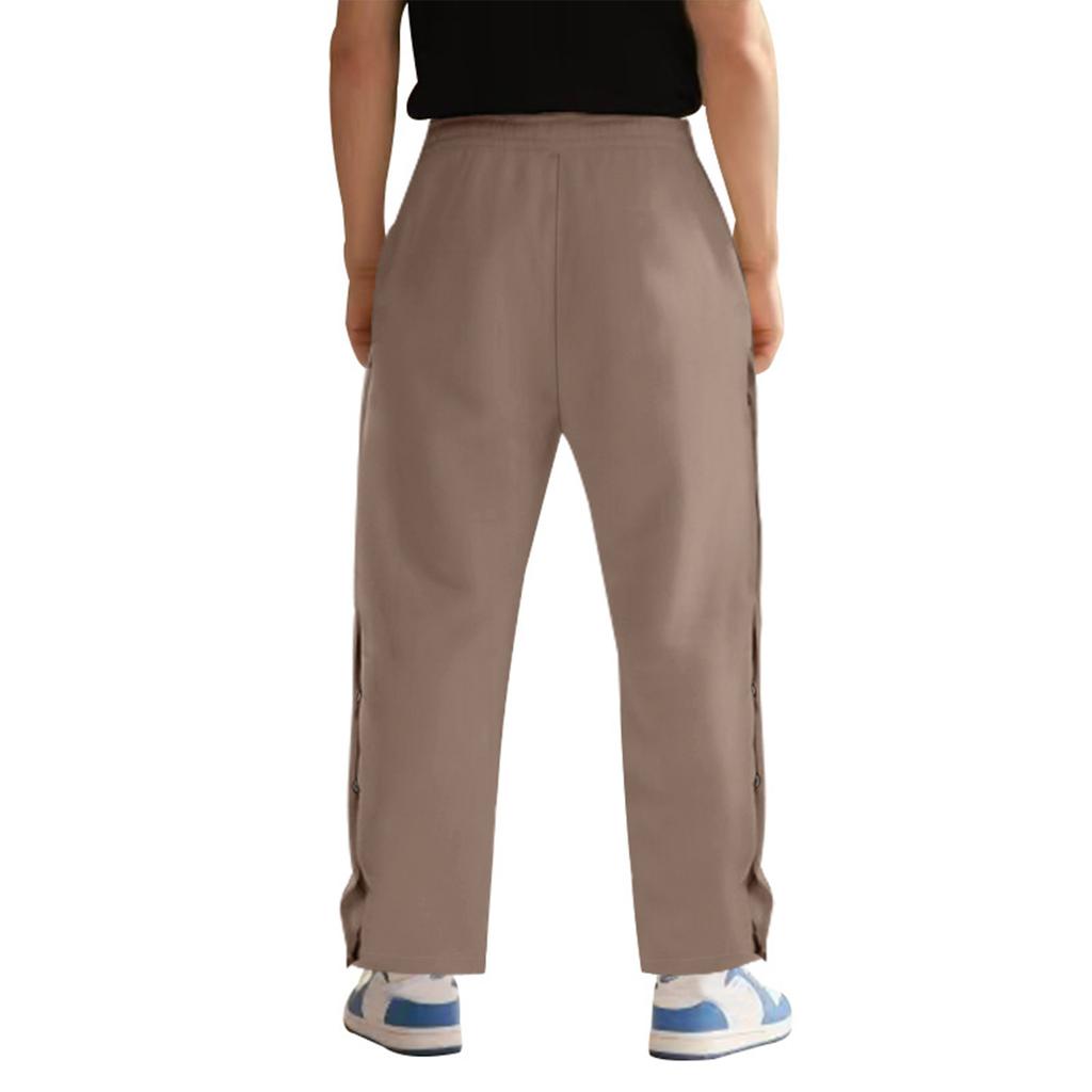 Erkek Spor Pantolonu, İpli Günlük Pantolon, Yürüyüş Pantolonu, Yan Düğmeli Pantolon
