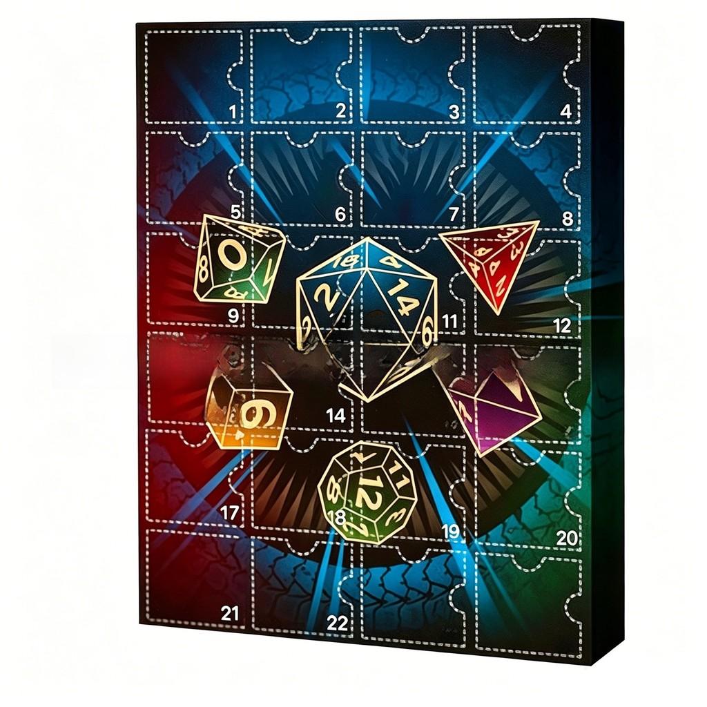 Dungeons And Dragons Dice Vacation Advent Calendar With Mystery Polyhedral Dice For Collectors And Giftgiving