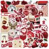 50Pcs Y2K Aesthetic Cherry Stickers Laptop Guitar Suitcase Journal Phone Case Diary Notebook Doodle Decals Decor Gift