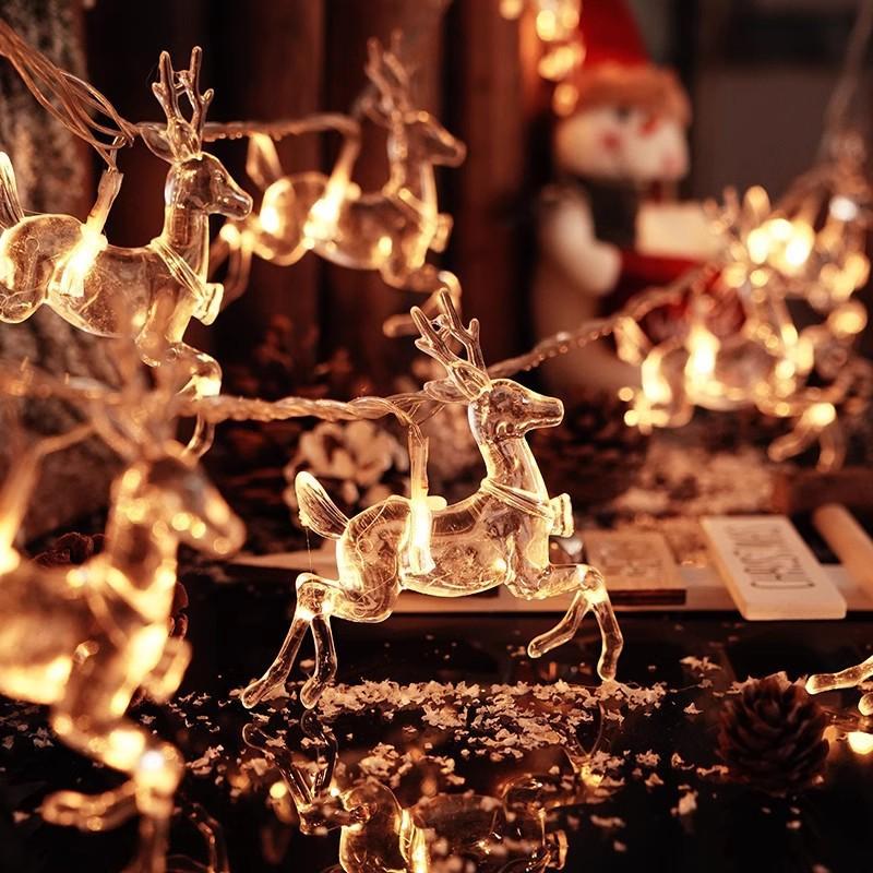 Indoor LED Christmas Light String Warm White Holiday Decor Tree Snowman Home Party