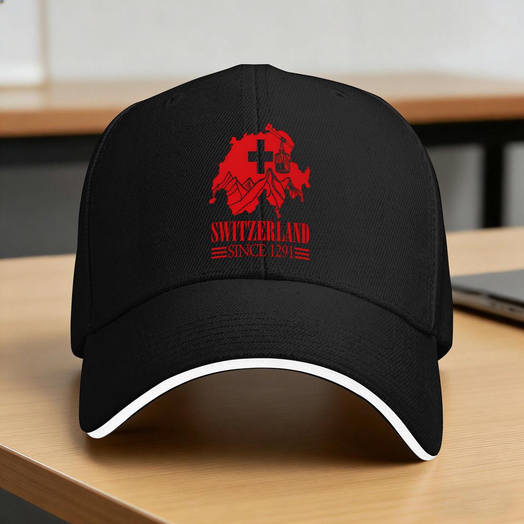 Swiss Switzerland Flag Baseball Cap Street Style Men Adult Hip Hop Hats Breathable Print Tennis Skate Snapback Cap Birthday Gift