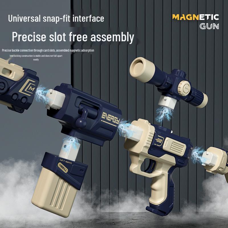 Magnetic Toy Gun with Creative Design and Electric Sound Effects, Ideal Children's Gift for June 1st Birthday.