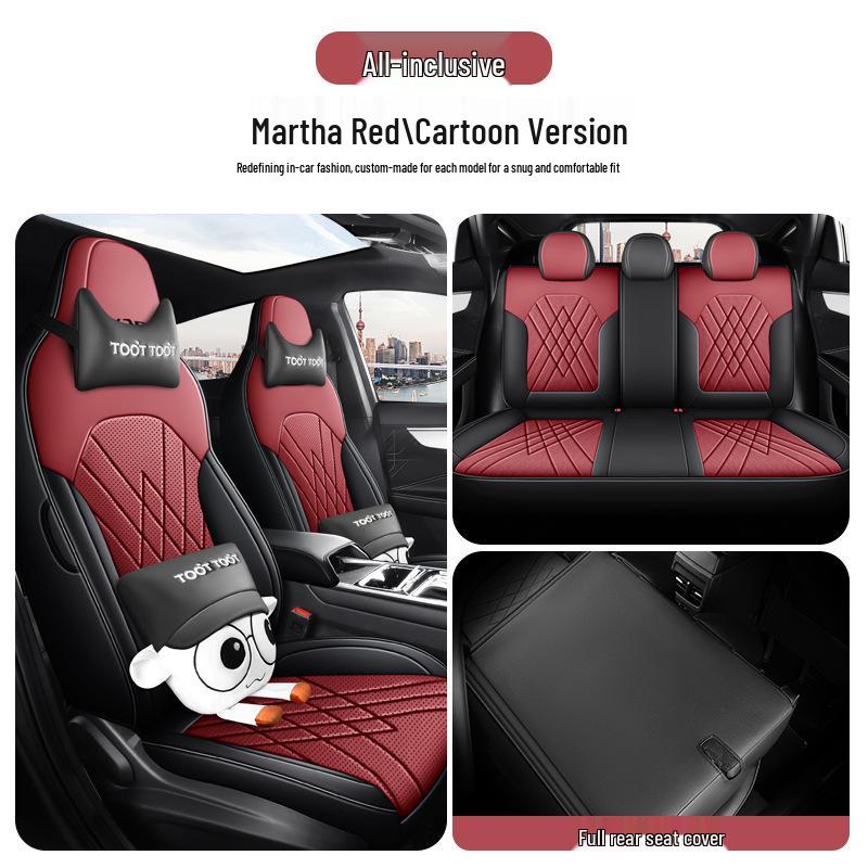 New Model Jianghuai Sihao A5 Full Leather Car Seat Cushion - Universal, All-Season