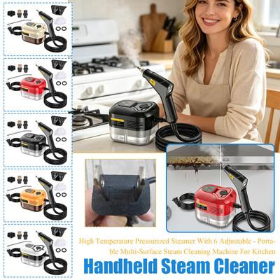 High Temperature Steam Cleaner Machine with Multiple Brush Attachments and Adjustable Steam Nozzle for Home and Commercial Use