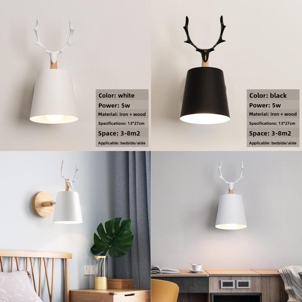 Modern Nordic Wall Lamp With Iron Shade For Home Hallway Balcony Lighting