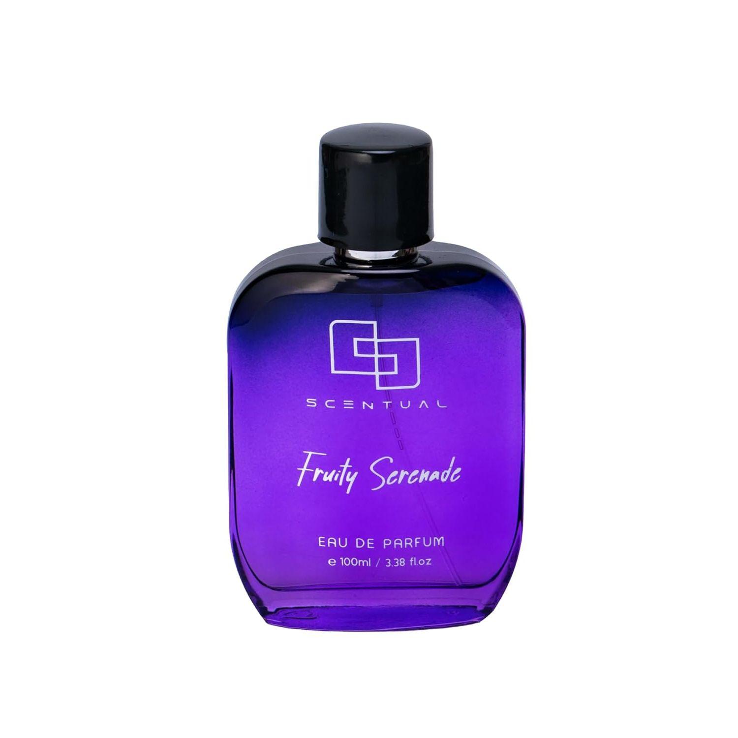 

Scentual Fruity Serenade Eau De Parfum Parfume with Cassis, Lemon, Violet, May Rose, Freesia, Vanilla, Ambroxan, Patchouli & Woody Notes 100ML