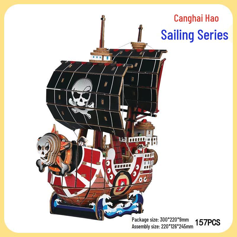 Dawn Wooden Sailing Ship 3D Puzzle Model - Student Handmade Activity Gift