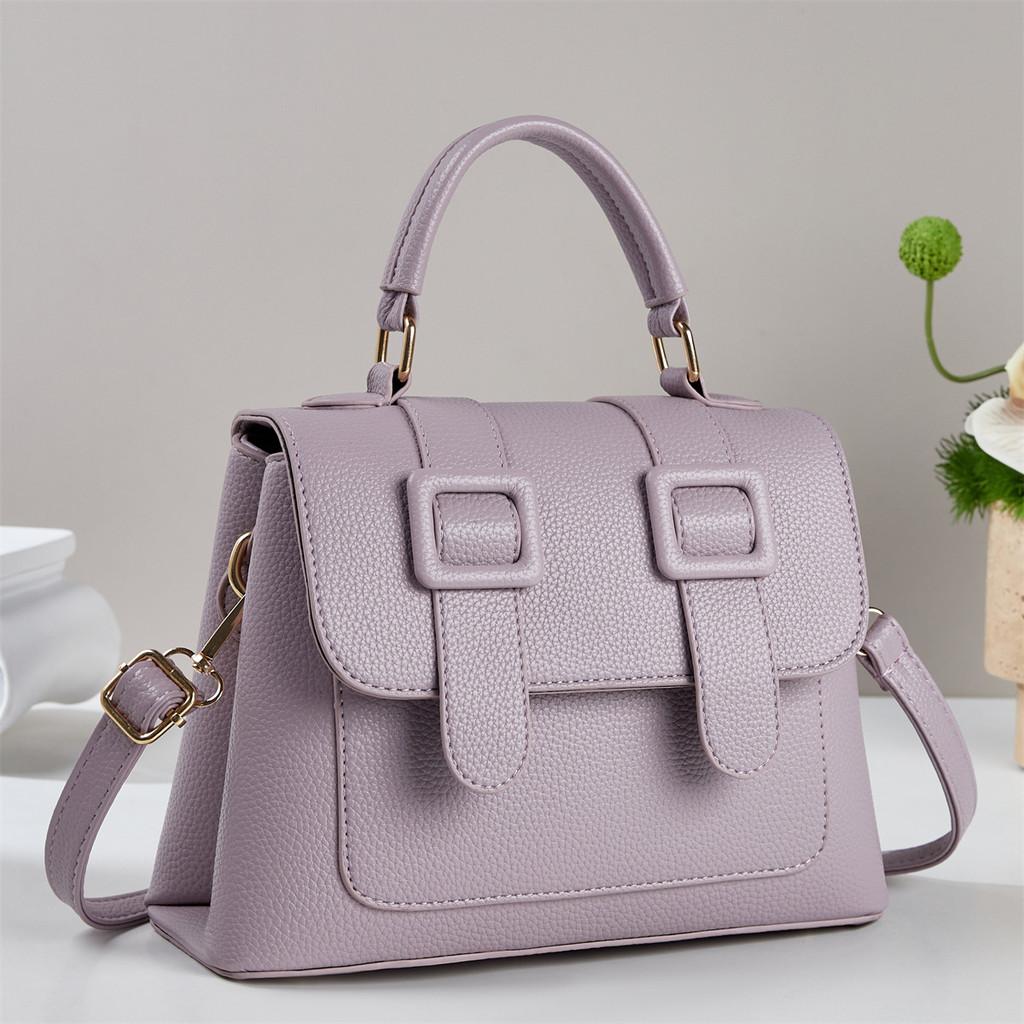 Small Square Pu Handbag With Multiple Inner Compartments For Everyday Use