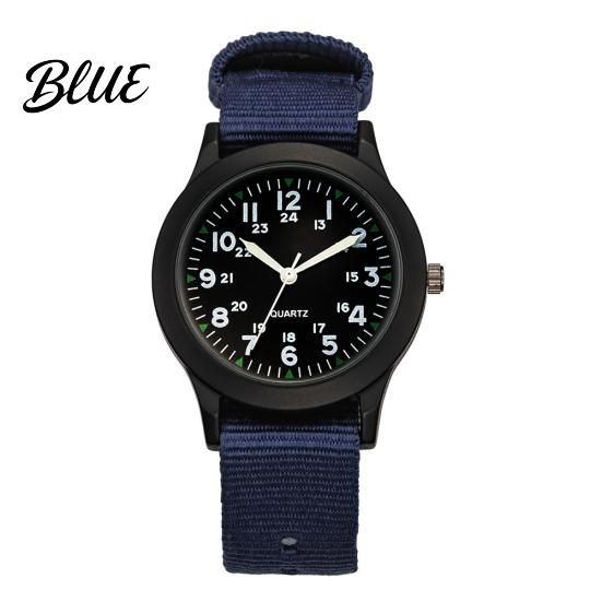 Moderne Herren Armbanduhr mit rundem Zifferblatt und Nylonband für Outdoor-Sport und Business, Quarz