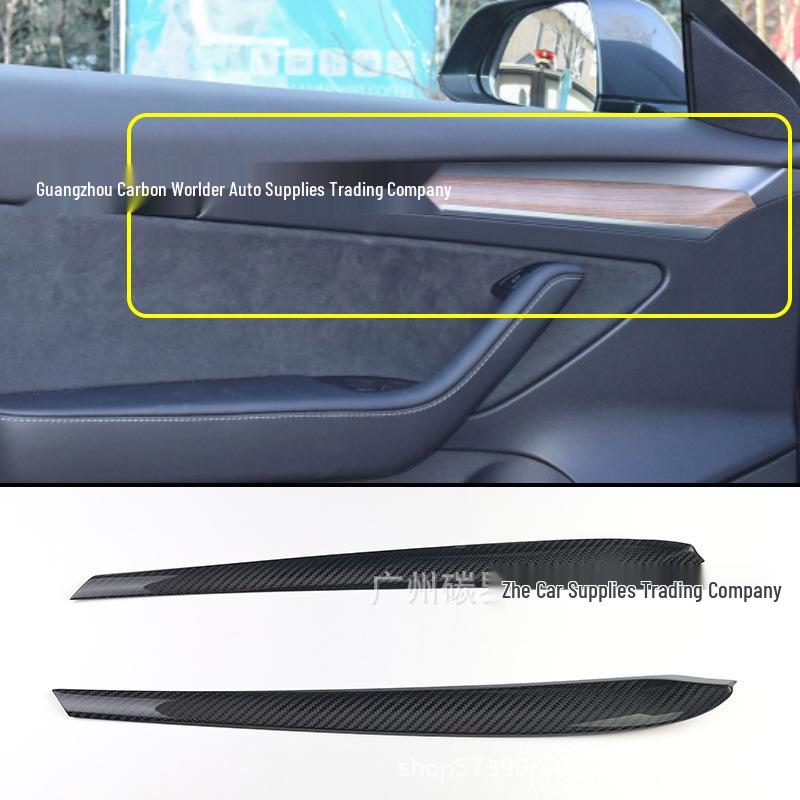 Tesla Model 3/Y Interior Dry Carbon Fiber Door Trim Upgrade