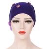 Muslim Women Faux Pearl Flower Hat Hijab Hair Loss Head Scarf Turban Cap Wrap