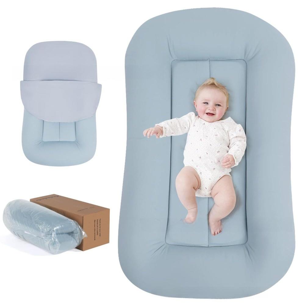 Culla portatile per neonati, pieghevole, lavabile in lavatrice, anti-pressione, nido per neonati per viaggi e co-sleeping, morbido lettino per neonati