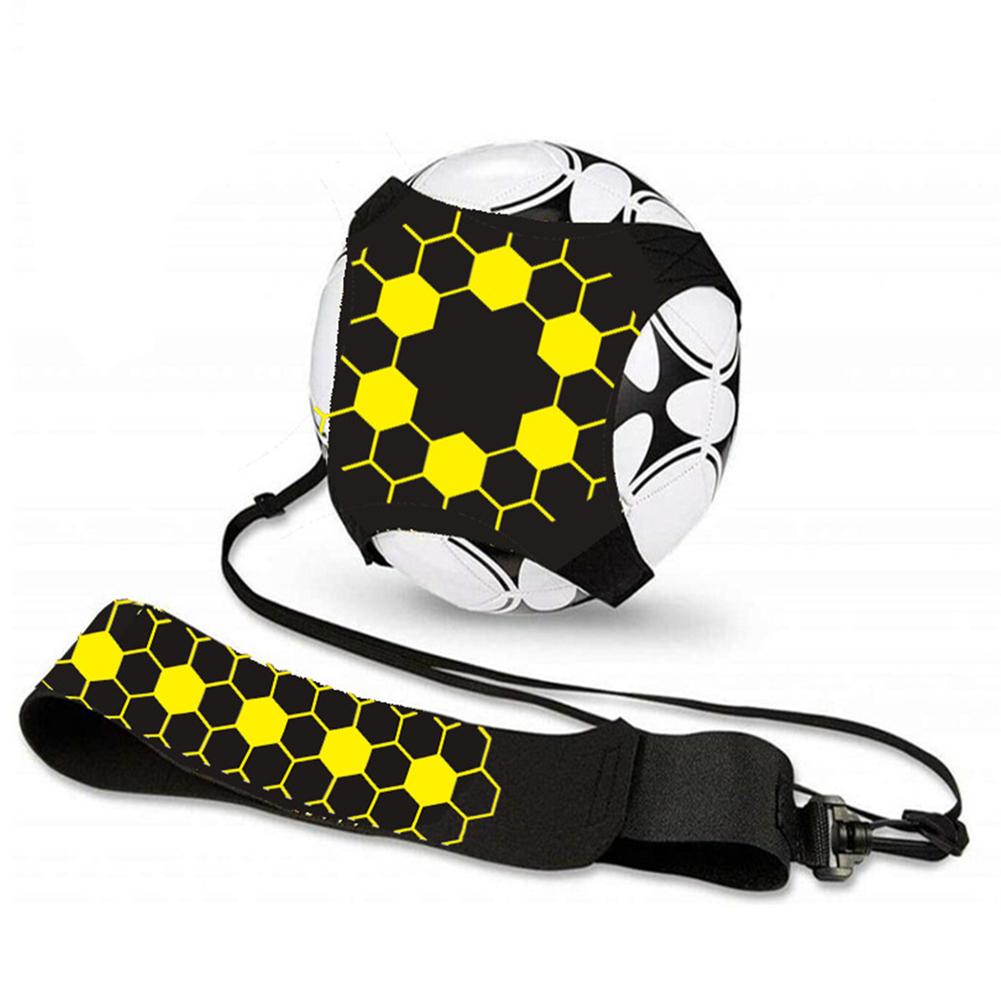 Football Kick Trainer Adjustable Soccer Ball Training Nylon Cloth Soccer Trainer Solo Belt Elastic Auxiliary Fitness Equipment