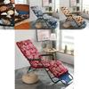 Luxurious Washable Flannel Deck Chair Cushion With Thick Padded Flower Print Design