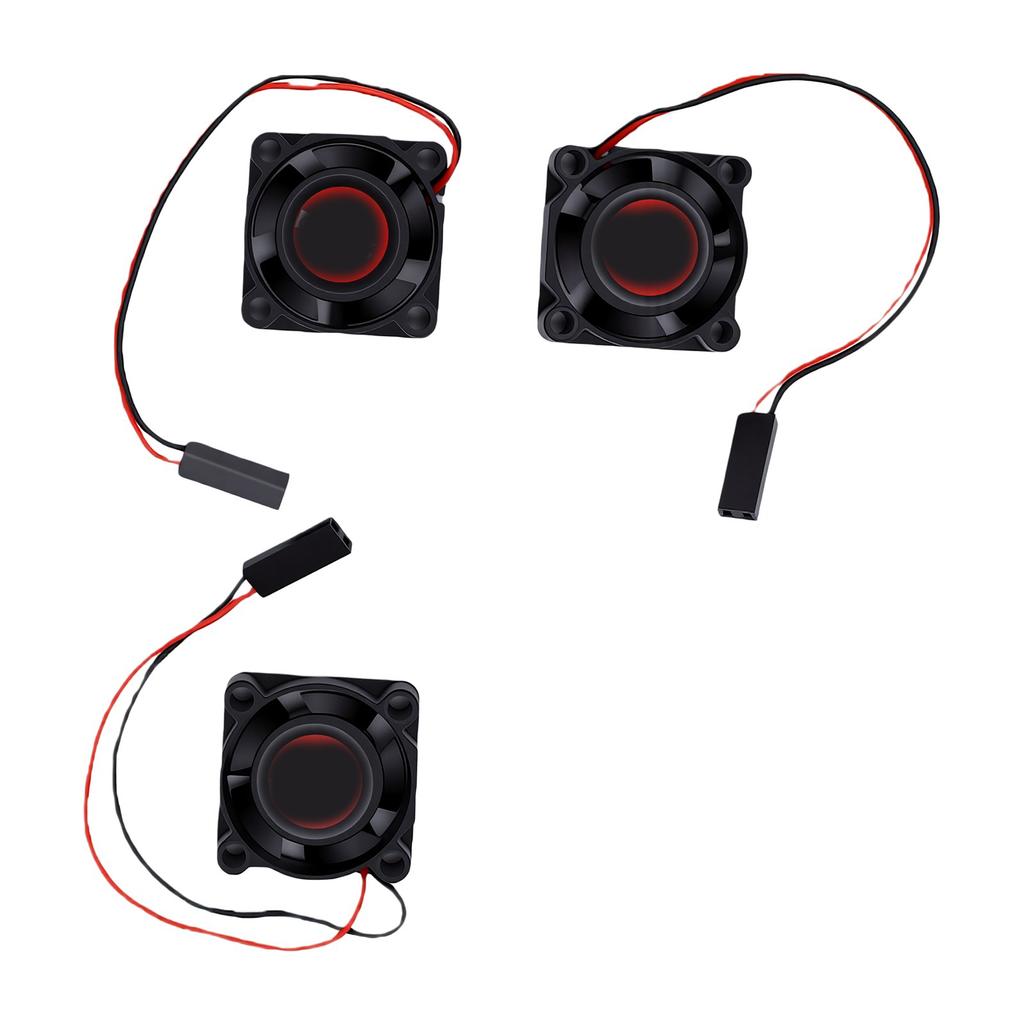 3pcs RC Motor Cooling Fan 2510 High Speed Heat Dissipation 2P Connector RC Truck Cooling Fan