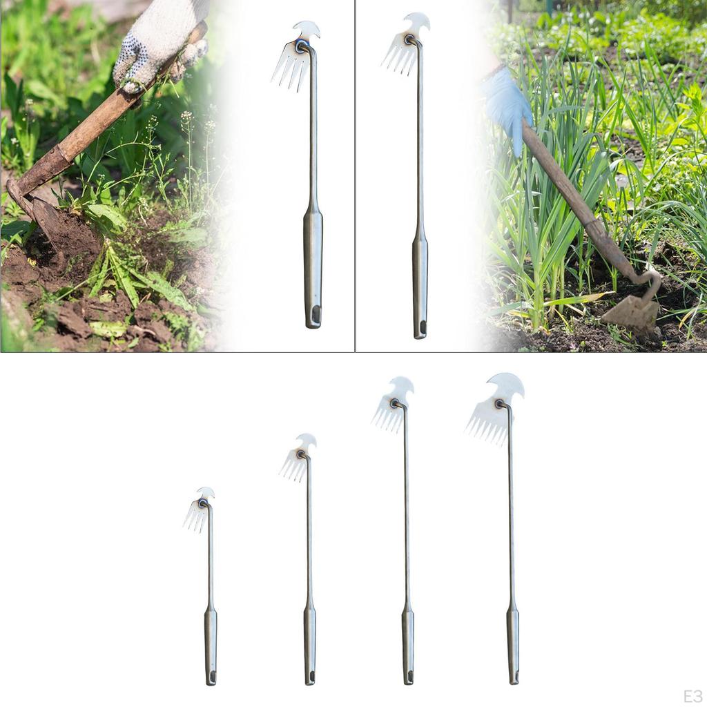Garden Weeding Tool Stainless Steel,Portable, Ergonomic Design Comfortable Rake Weed Puller