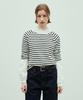 UNIFORM BRIDGE Stripe Sleeve Tee(Women) Ivory
