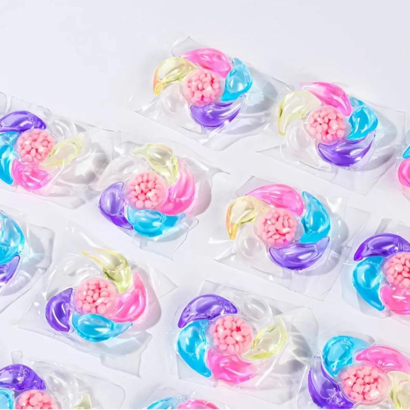 30pcs 6-in-1 Laundry Beads Detergent Liquid Capsule Ball for Washing Machine Fragrance Beads Soft Clothing Diffuser Perfume