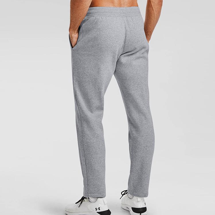 Under Armour Rival Logo Fleece Joggers Men Bottoms Steel Heather-Grey 1359030-035