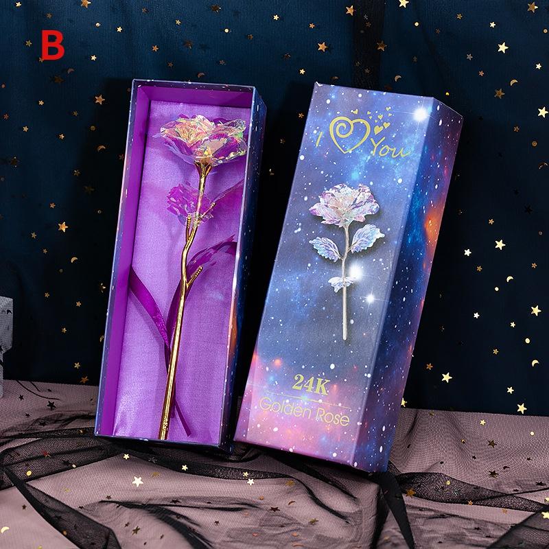 

1PC Romantic Colorful Fairy Rose Artificial Galaxy Rose Flowers for Girl Friend Valentine s Day Gift Wedding Party Home Decor