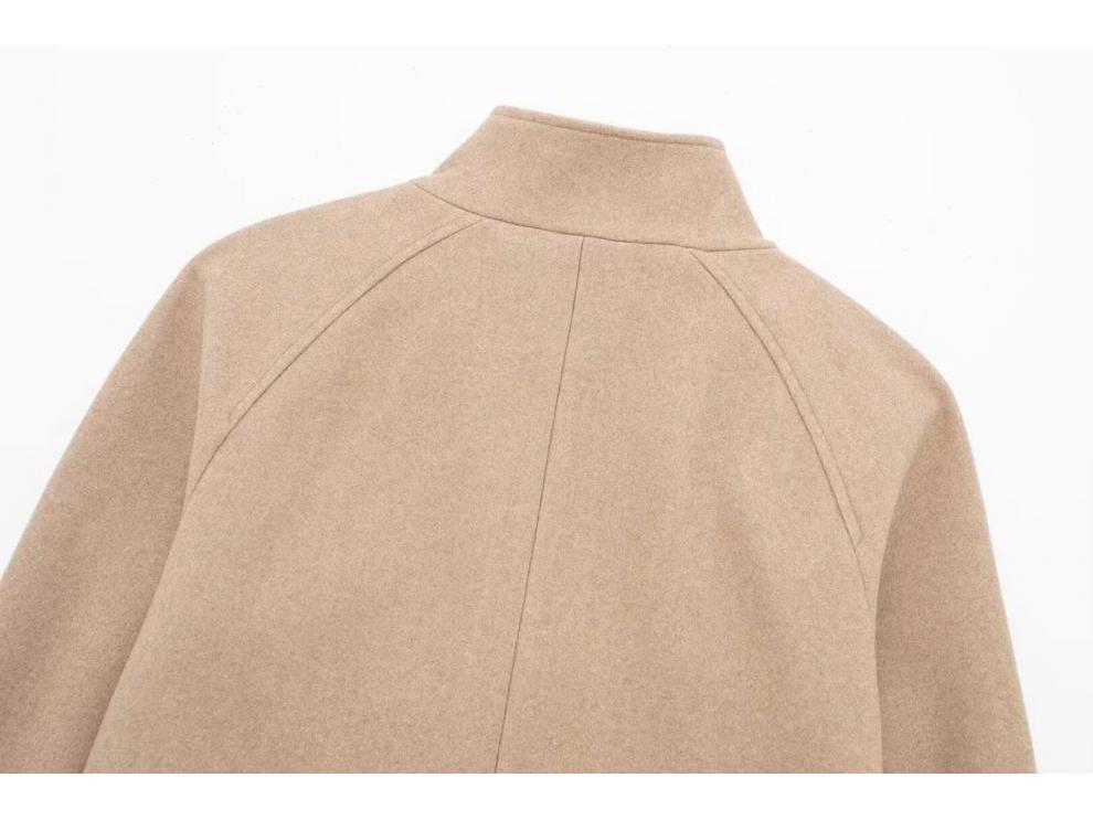 Autumn Women's Street Fashion Double-Breasted Short Woolen Coat