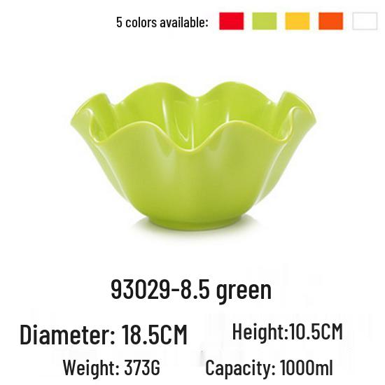 Rotating Lace Edge Melamine Vegetable Skewer Hot Pot Bowl - Commercial Plastic Salad & Tableware Bowl