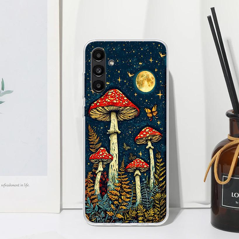 Colorful Mushroom Phone Case For Samsung Galaxy A17 A37 A57 A16 A26 A36 A56 A15 A25 A35 A55 A14 A24 A34 A54 A13 A23 A33 A53 A07