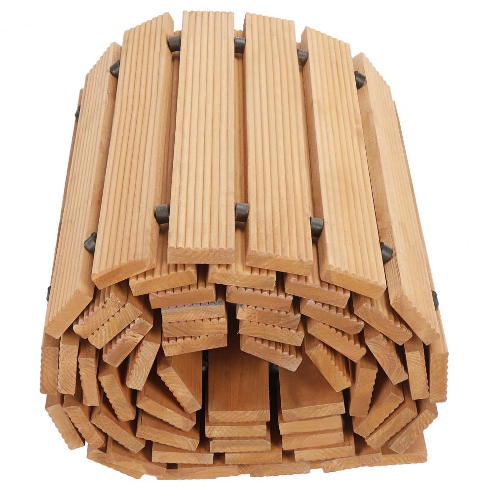 12ft Wooden Garden Pathway Roll – Outdoor Walkway Mat for Lawn Patio Backyard Roll Out Wood Stepping Stone Path