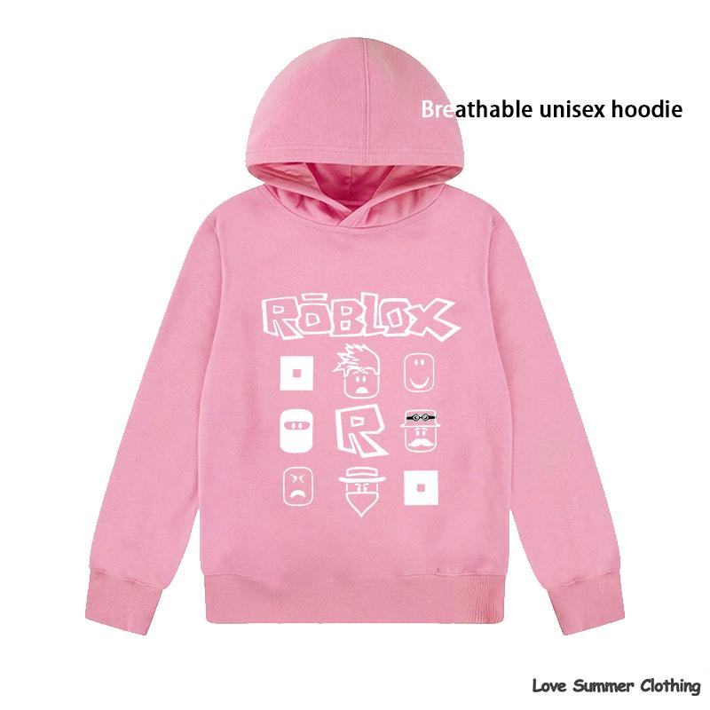Roblox Casual Pullover Hoodie for Boys Age 4-14 with HD Print Thin Boys Pullover Sale Simple Girls Casual Wear Fall Hoodie Long Sleeve Back To School