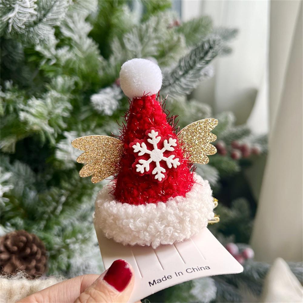 Barrettes Gift Packaging Hair Grips Party Hair Accessories Santa Hat Design Hair Clips For Special Occasions Children’S Gifts