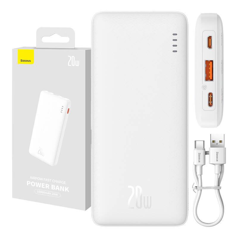 Powerbank Baseus Airpow 10000Mah 20W (Biały)