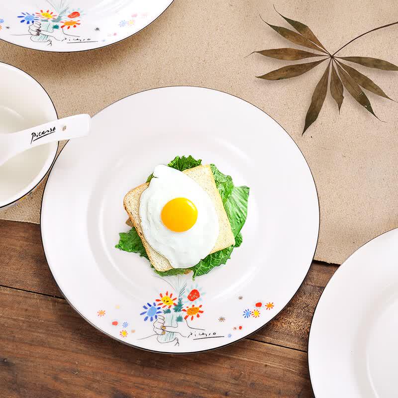 Picasso Artistry Ceramic Dinnerware Set - Friendship Flower Edition