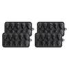 2Pcs Ice Cube Mold 10 Grids Skull Shape Spooky Snacks Halloween Events Molds Food Grade Silicone Easy Demold Baking Mold
