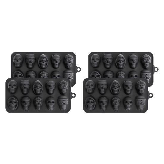 

2 шт. Форма для льда 10 ячеек Форма черепа Жуткие закуски Хэллоуин Мероприятия Формы Пищевой силикон Легкое извлечение Форма для выпечки A