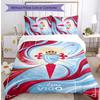 Set Biancheria da Letto 3 Pezzi Stampato Celta Vigo FC Copripiumino Traspirante con Federe Biancheria da Letto Decorativa per Camera da Letto Casa