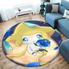 5 Sizes Classic Doraemon Print Round Carpet Living Room Anti-Slip Mat Bedroom Sofa Table Home Large Mat Gift for Kids and Adults