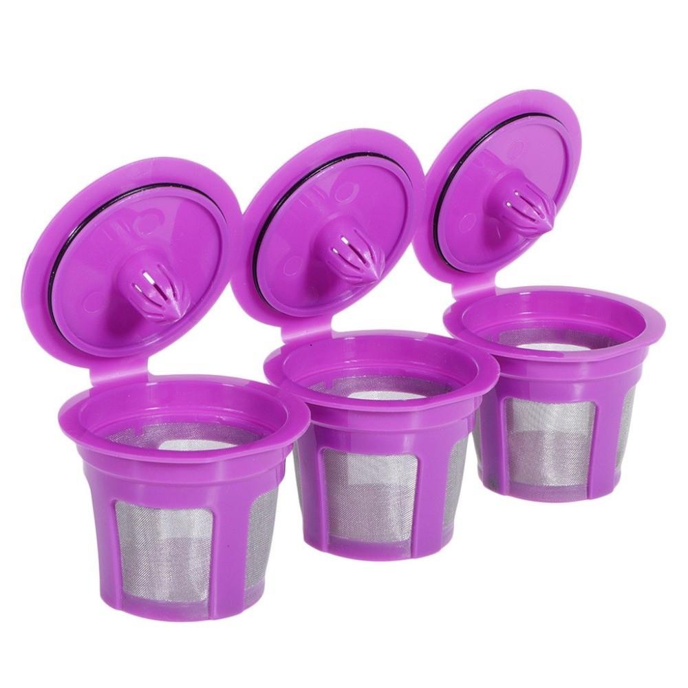 4pcs Universal Fit Coffee Filter Reusable Espresso Strainer Basket K-Cup Coffee Maker Accessories