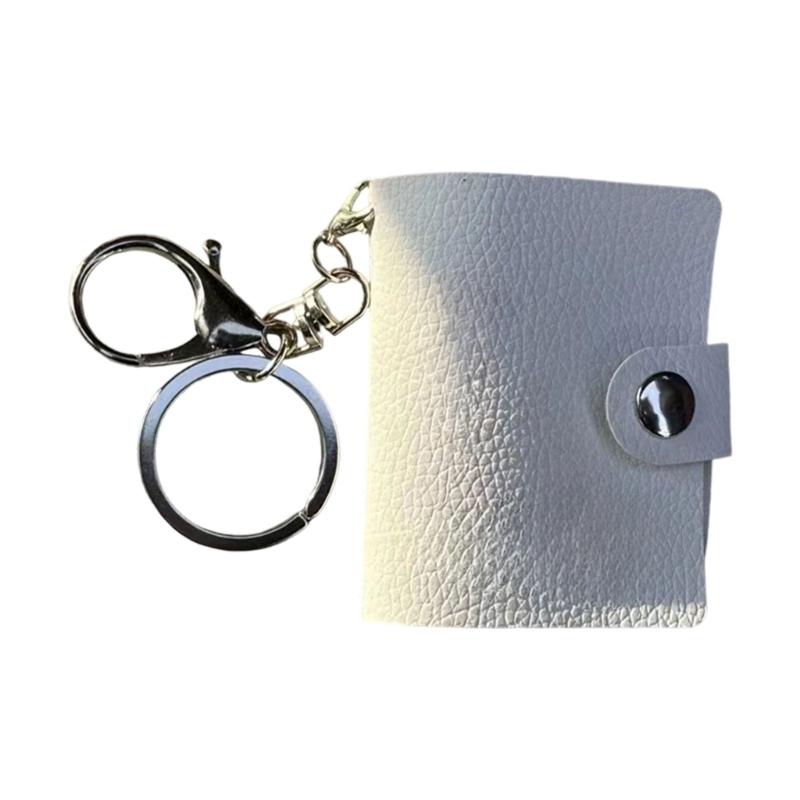 Photocard Binder Album Mini Photo Album with Keychains Mini Photo Card Books Holder with Pendants DIY Keychian 40 Pocket