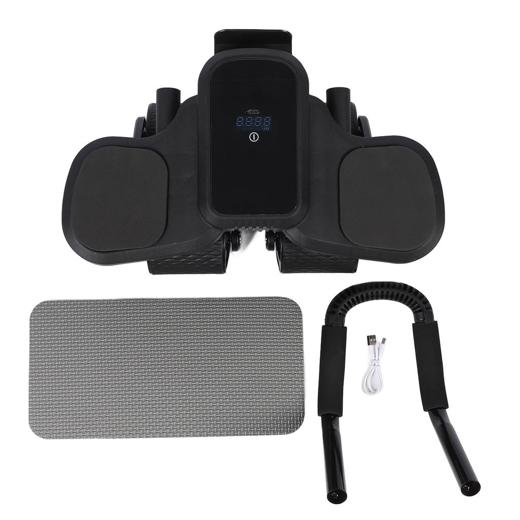Abdominal Wheel Automatic Rebound 4 Wheels Abdominal Exercise Roller with Large Display Panel for Ho