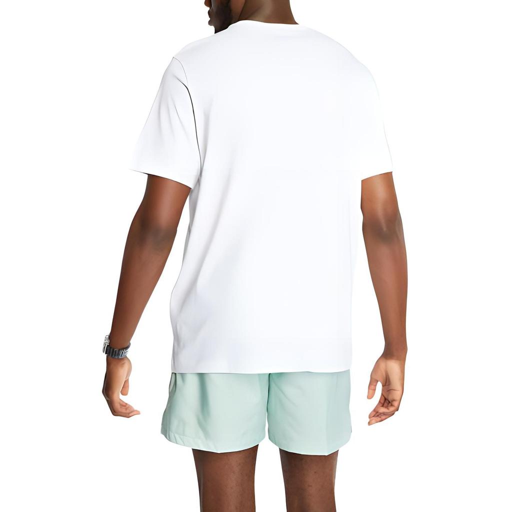 Nike T Shirts Men's White Crew Neck Moderate Straight Fit CT6527-100