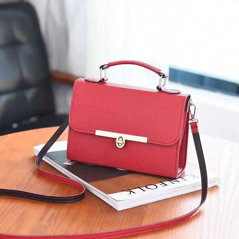WTEMPO Brand Trendy Fashion Locking Square Bag Hundred Casual Crossbody Bag Shopping Commuting Shoulder Bags